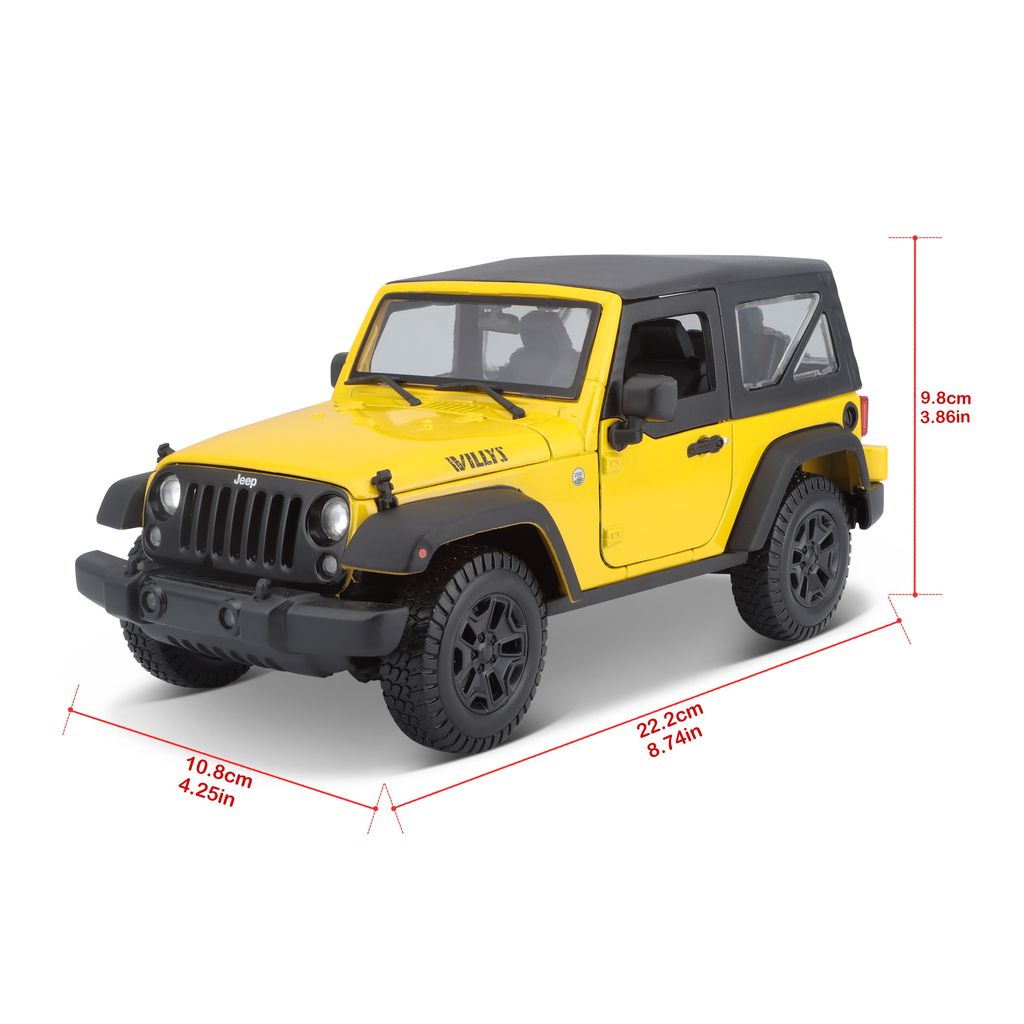Jeep Wrangler 2014 yellow 1:18 Maisto