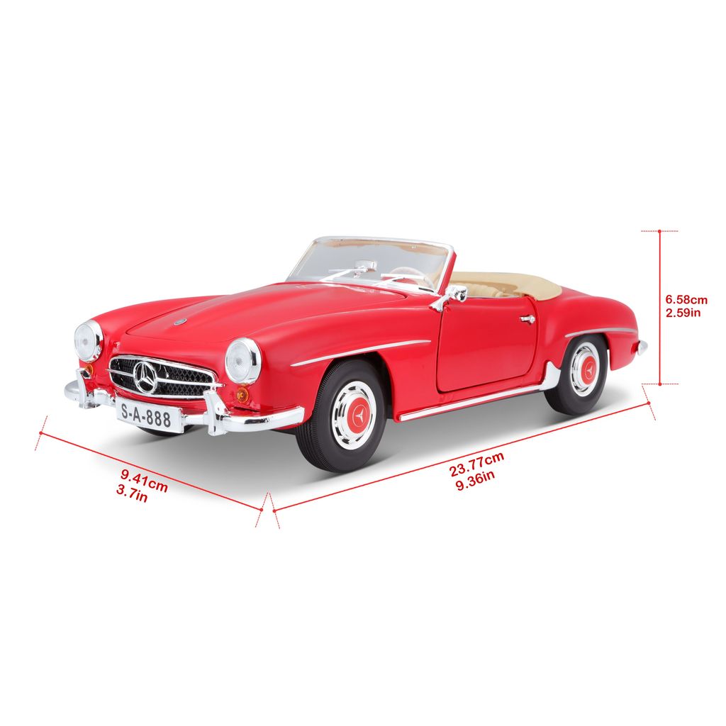 Mercedes Benz 190 SL Cabrio 1955 red 1:18 Maisto