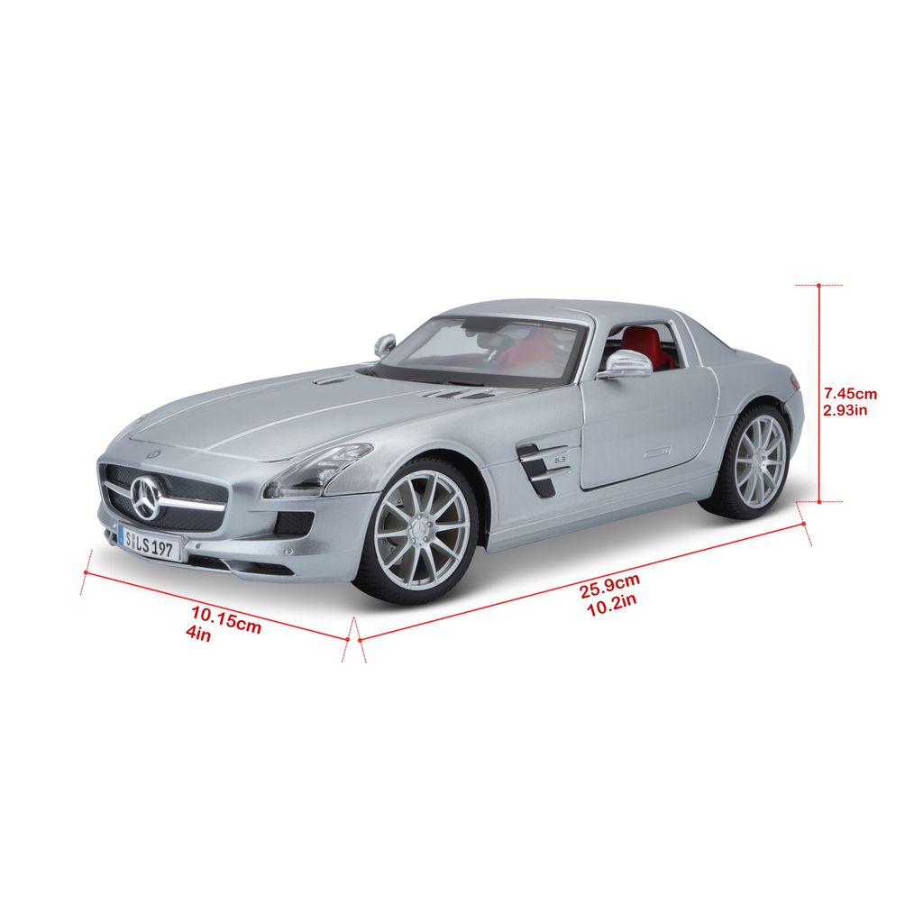 Mercedes-Benz SLS Coupe 6.3 AMG C197 2012 silver 1:18 Maisto