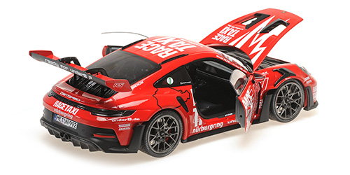 Porsche 911 992 GT3RS 2024 Getspeed Race Taxi red 1:18 Minichamps