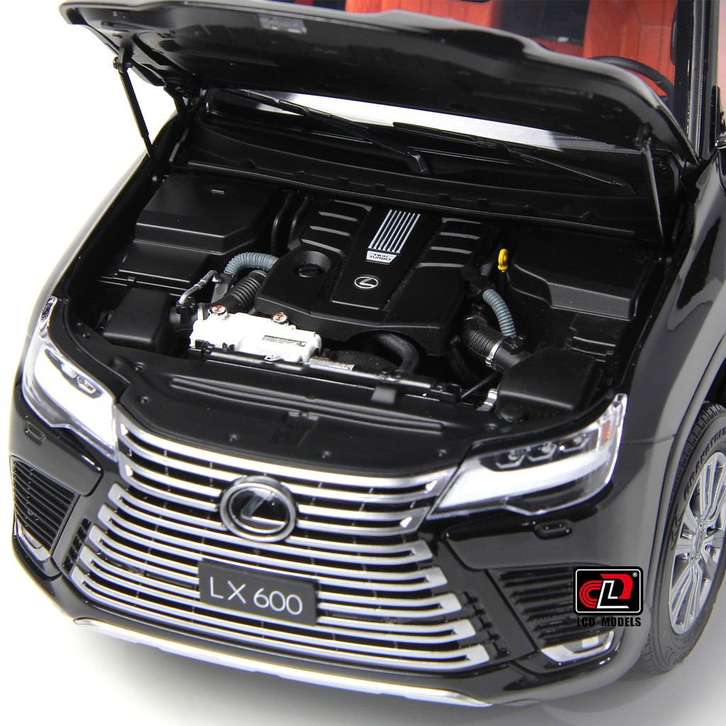 Lexus LX600 2024 black 1:18 LCD Model