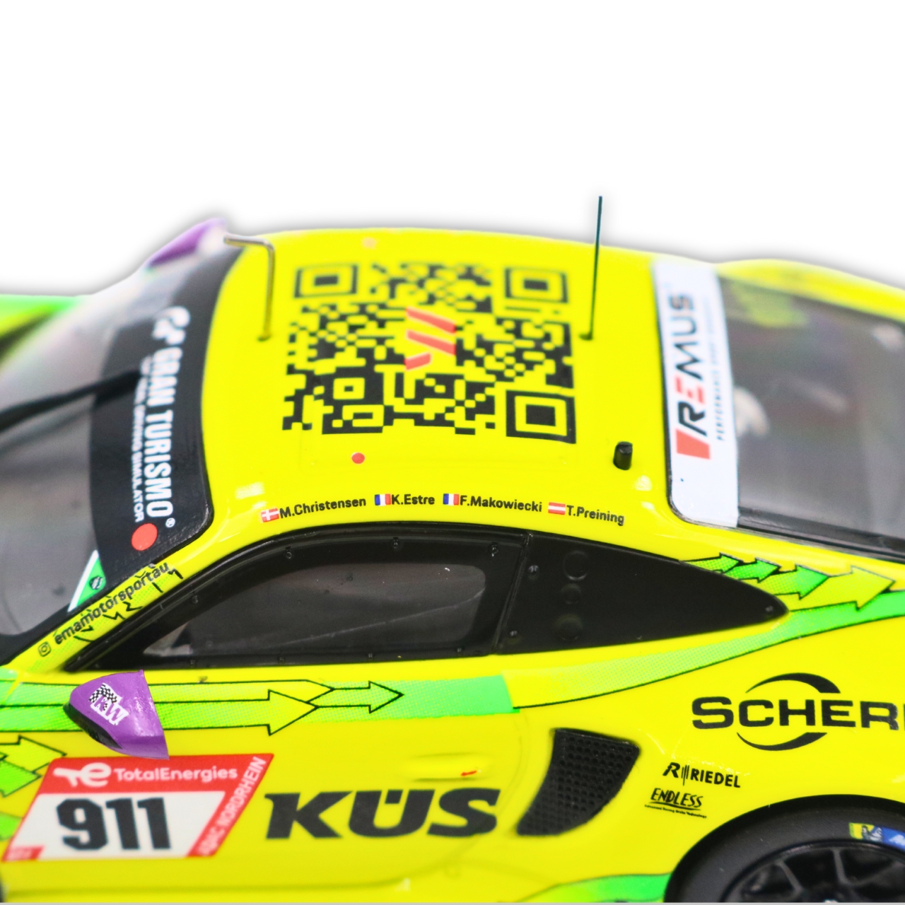 Porsche 911 992 GT3 R Team Manthey EMA #911 Preining/Estre/Makowiecki/Christensen 24H Nürburgring 2023 1:43 Ixo Models