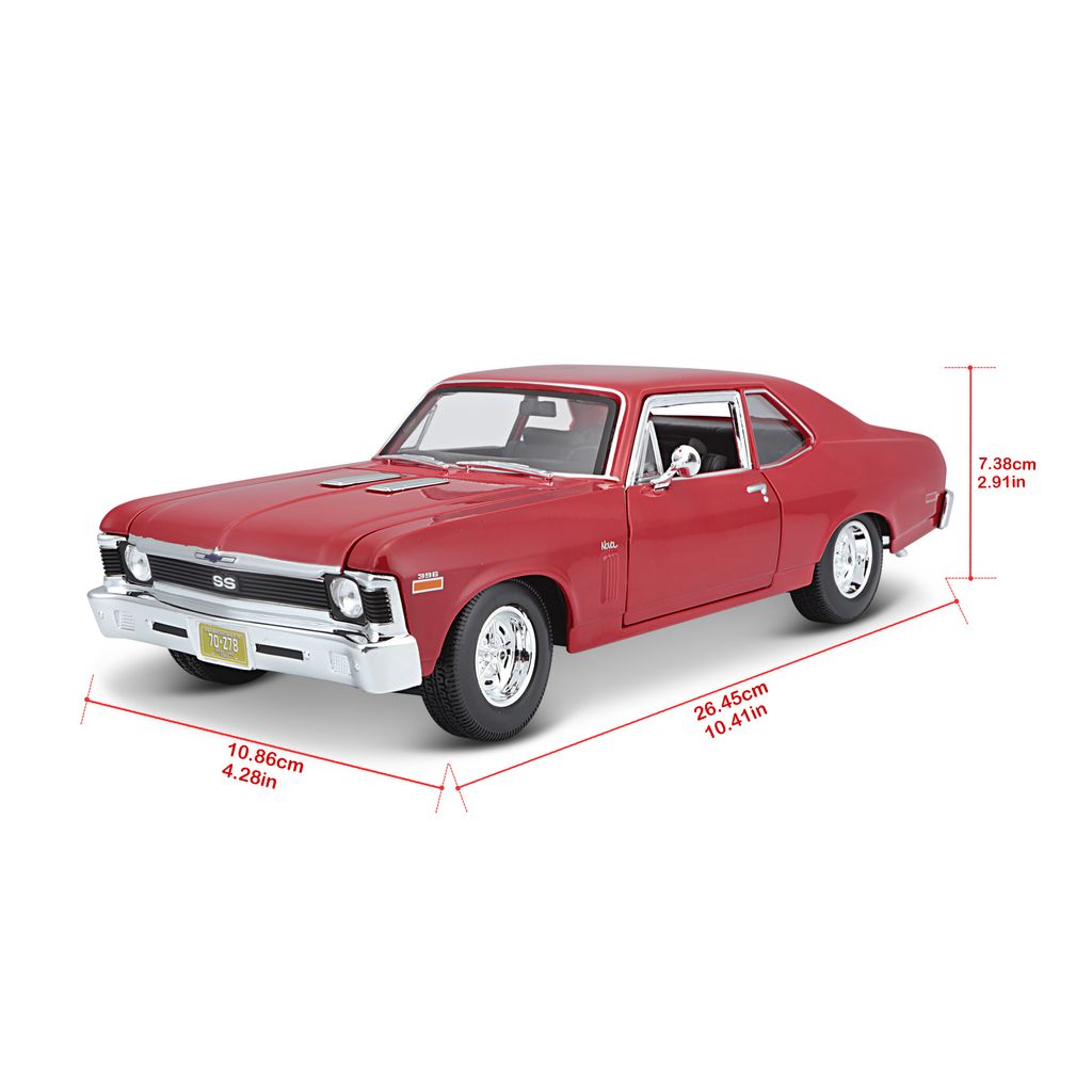 Chevrolet Nova SS coupe 1970 red 1:18 Maisto