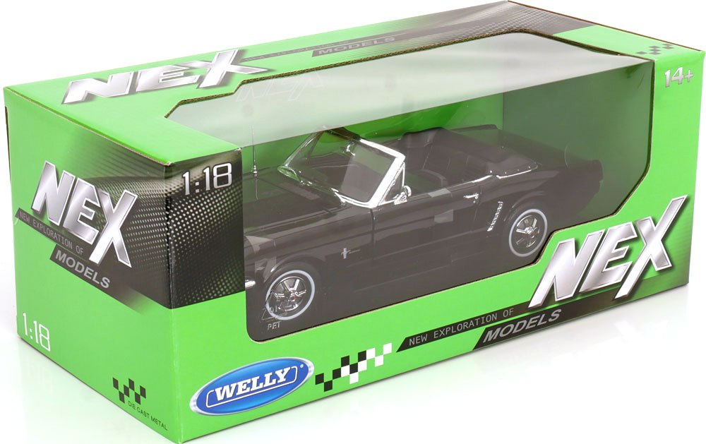 Ford Mustang Cabrio 1964 1/2 black 1:18 Welly