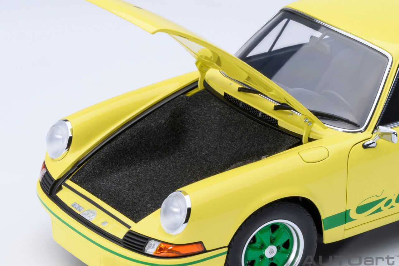 Porsche 911 Carrera 2.7 RS Light Yellow/green stripes 1:18 AUTOart