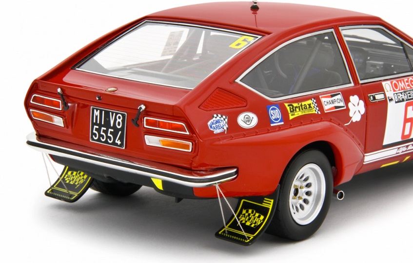 Alfa Romeo Alfetta Gr.2 #6 Autodelta Rally dell'Elba 1975 Gigli - Ballestrieri 1:18 Laudoracing Model