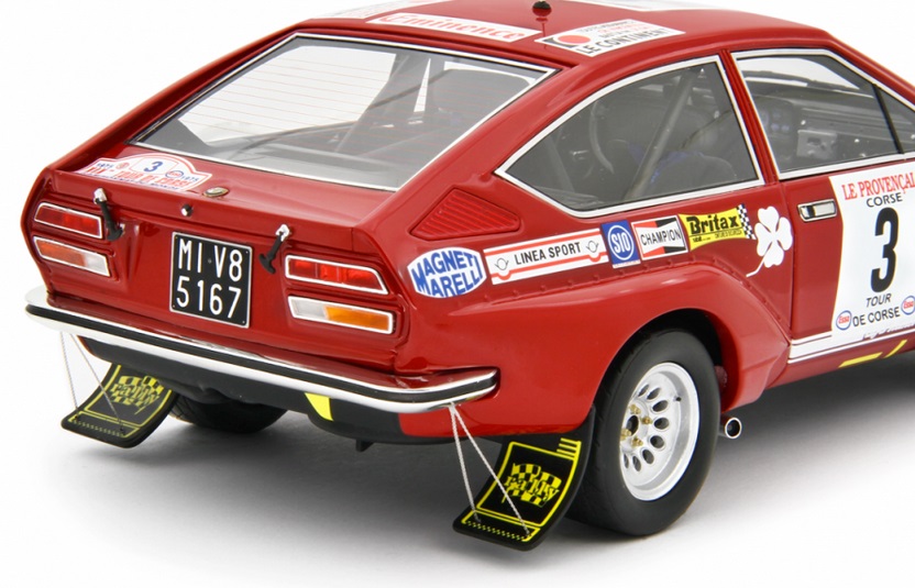 Alfa Romeo Alfetta Gr.2 #3 Autodelta Rally Tour de Corse 1975 Andruet - Jouanny 1:18 Laudoracing Model