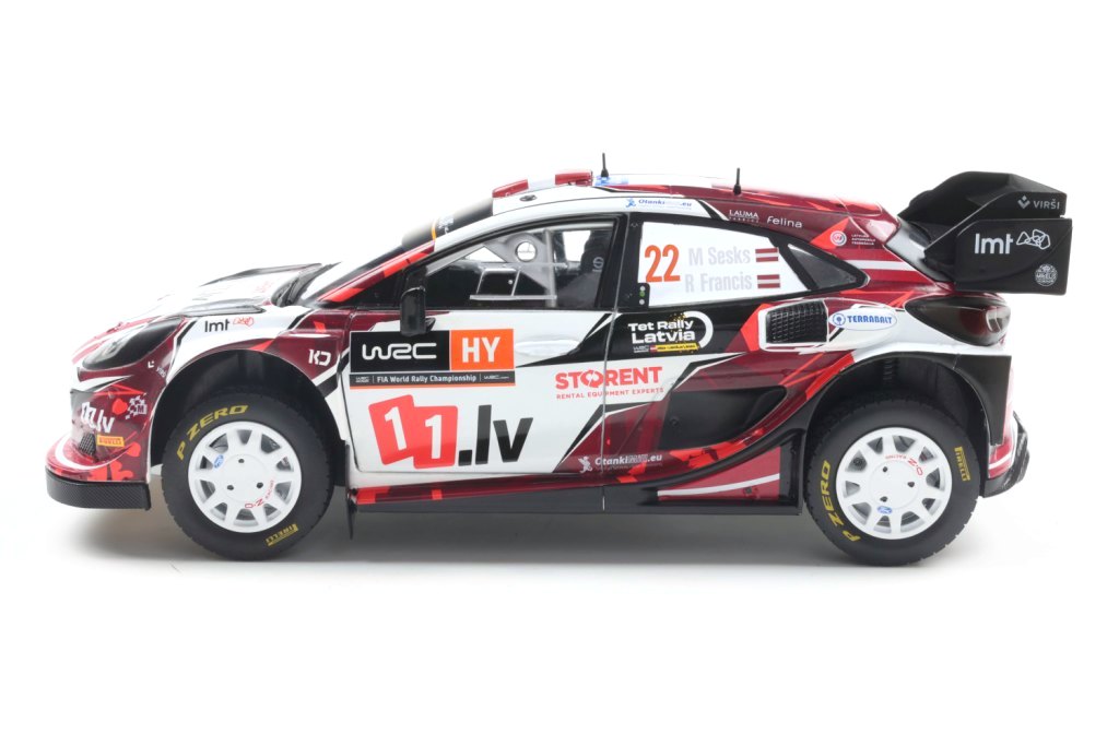 Ford Puma Rally1 Hybrid #22 Sesks/Francis TET Rally Latvia 2024 1:18 Solido