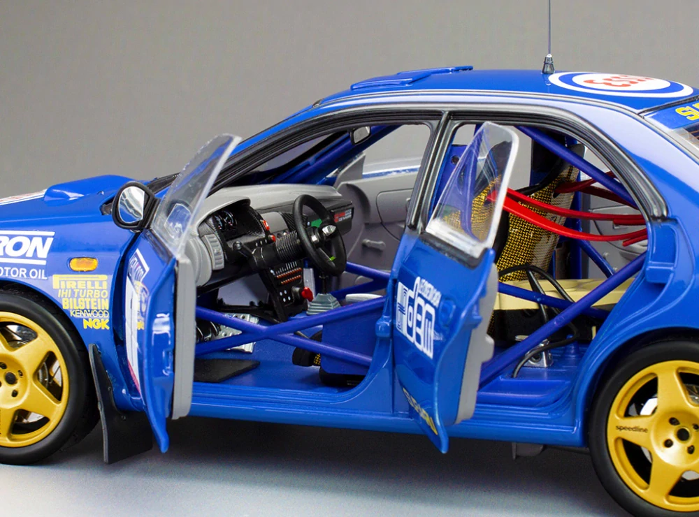 Subaru Impreza 555 #1 Colin McRae Winner Memorial Bettega 1993 blue 1:18 Sun Star