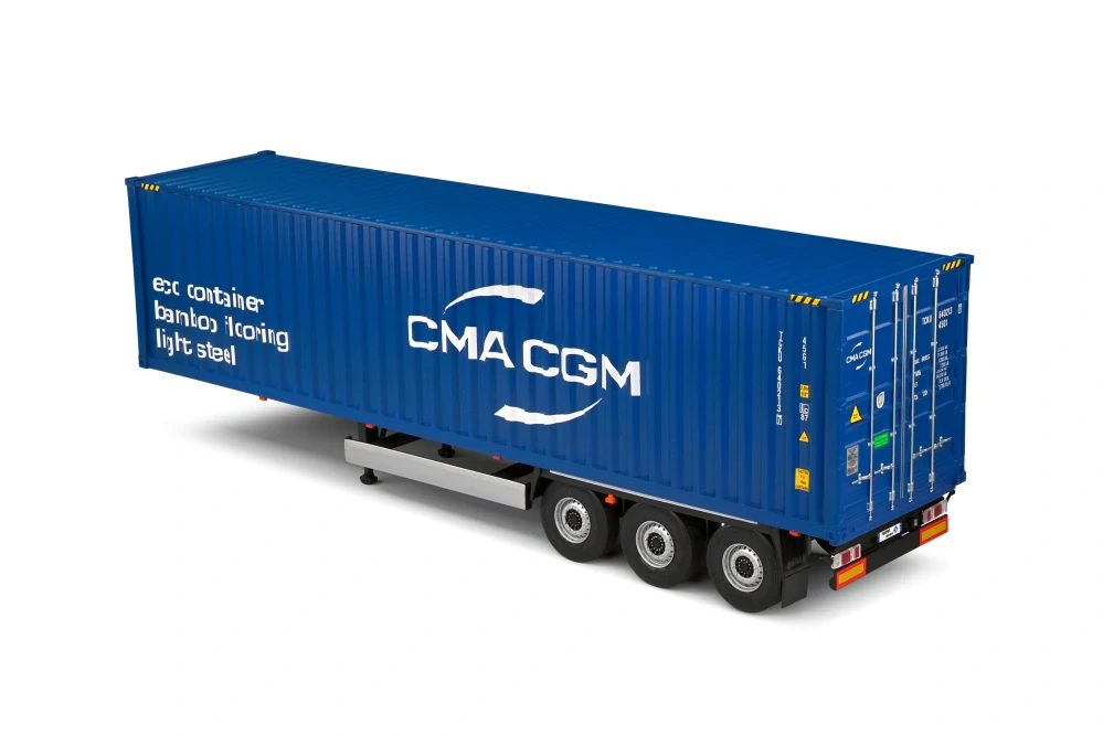 Container Trailer 2024 blue 1:24 Solido