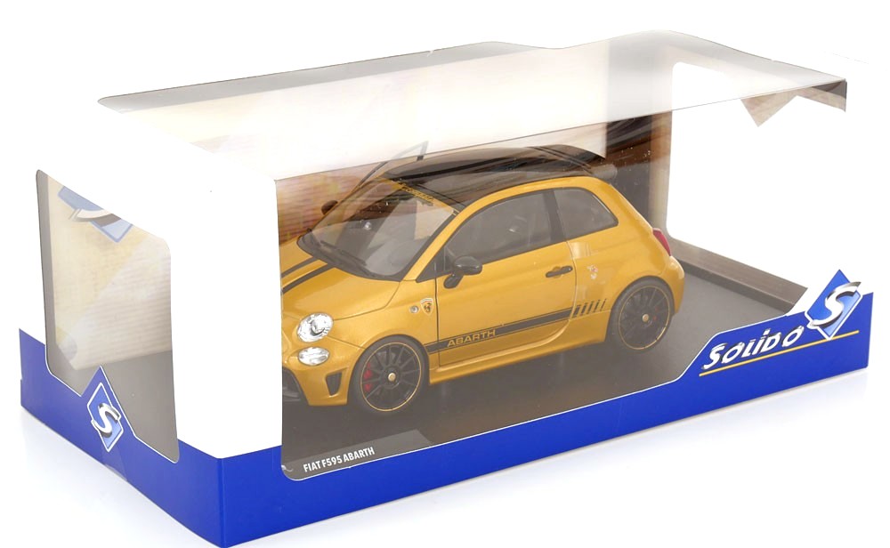 Fiat F595 Abarth Solido Works yellow 1:18 Solido