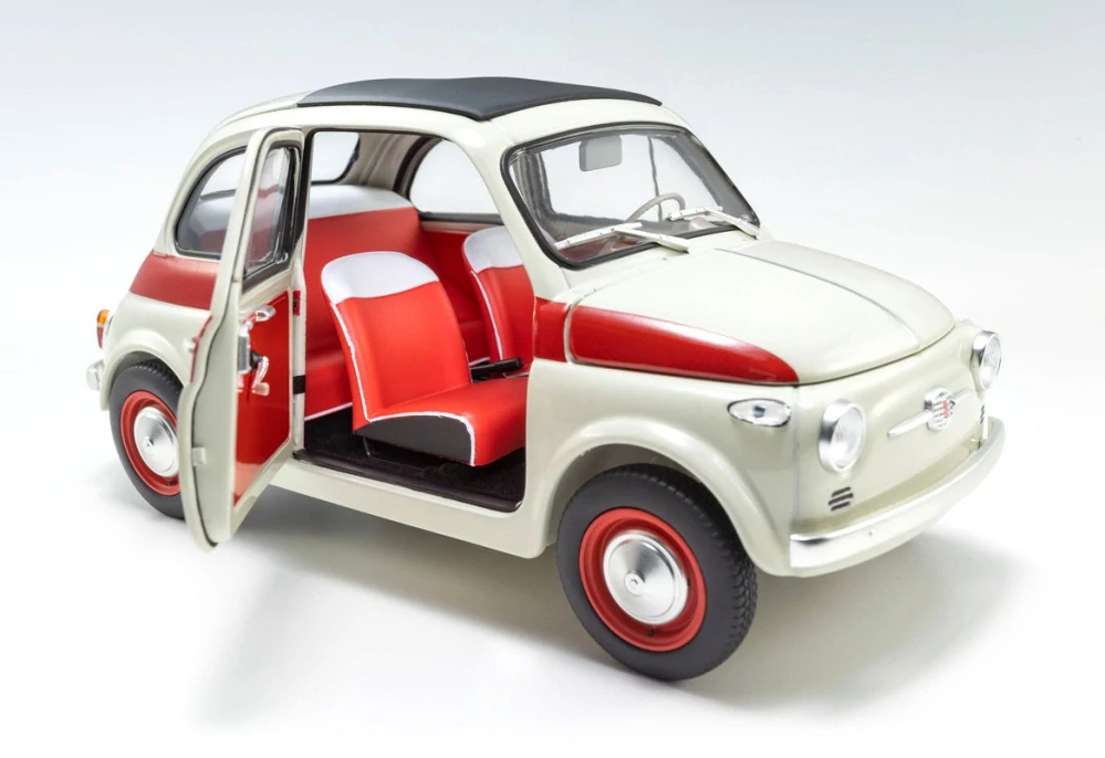 Fiat 500 Sport 1958 white/red 1:18 Kyosho
