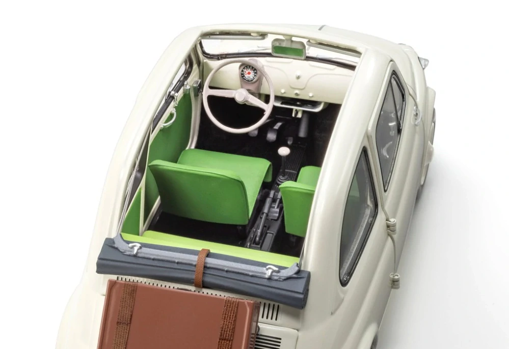Fiat Nuova 500 Open Roof 1957 white 1:18 Kyosho
