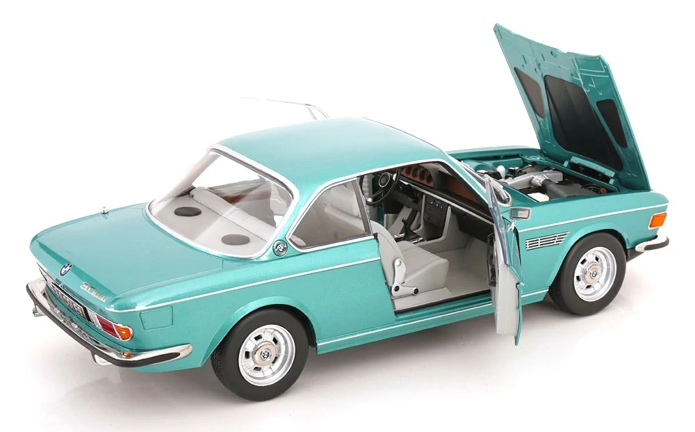 BMW 3.0 CSi E9 Coupe 1971 turquoise metallic 1:12 KK Scale