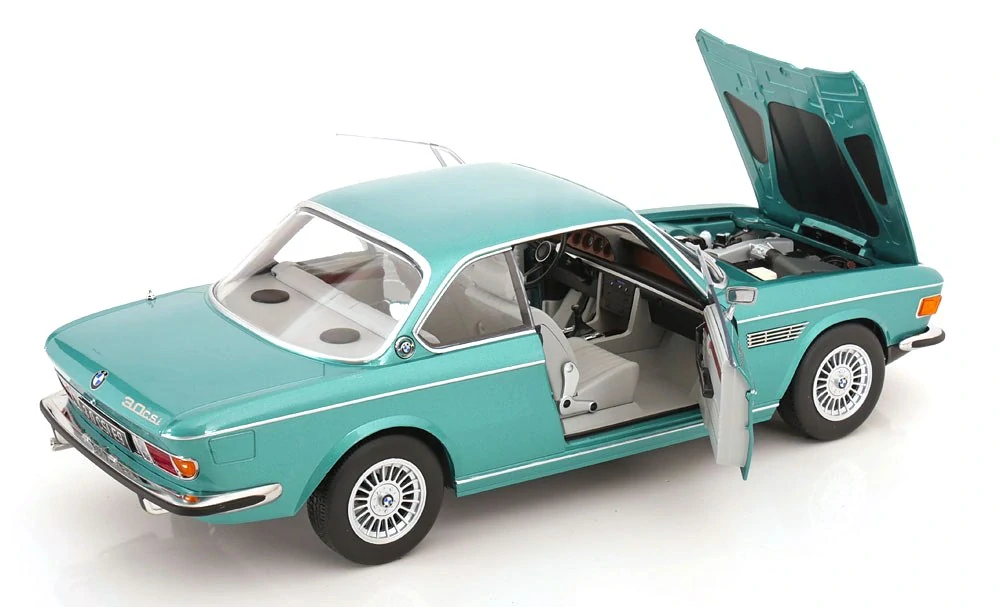 BMW 3.0 CSi E9 Coupe 1971 - Alpina Rims - turquoise metallic 1:12 KK Scale