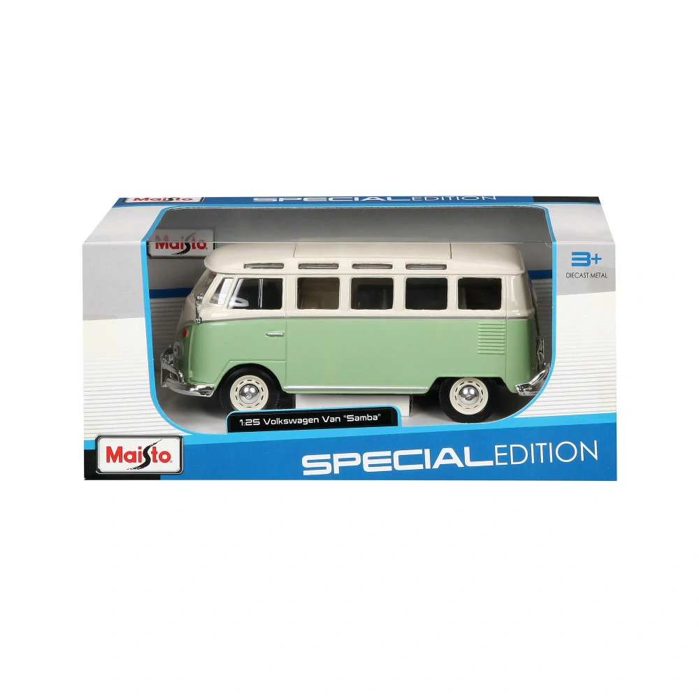 Volkswagen T1 Samba Minibus 1962 light green 1:24 Maisto