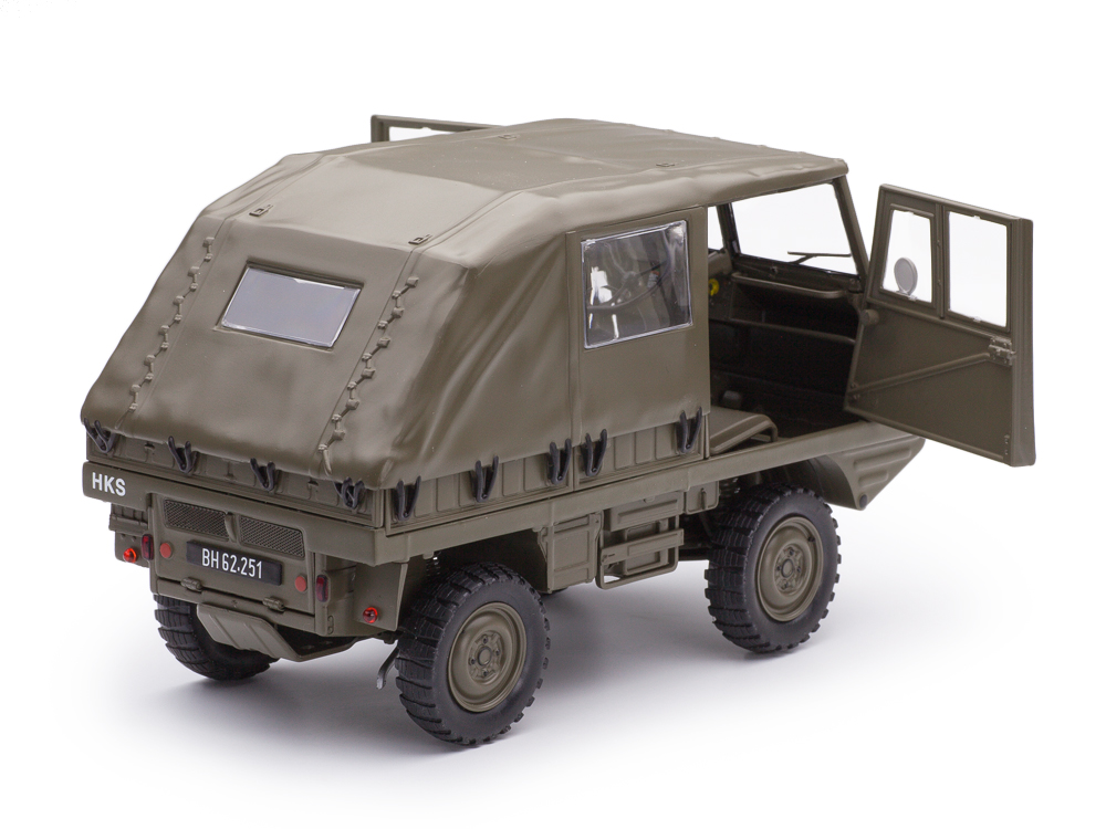Steyr Puch Haflinger OBH 1975 military green 1:18 Schuco