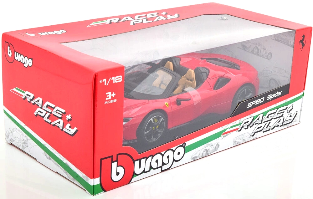 Ferrari SF90 Spider 2020 red 1:18 Bburago