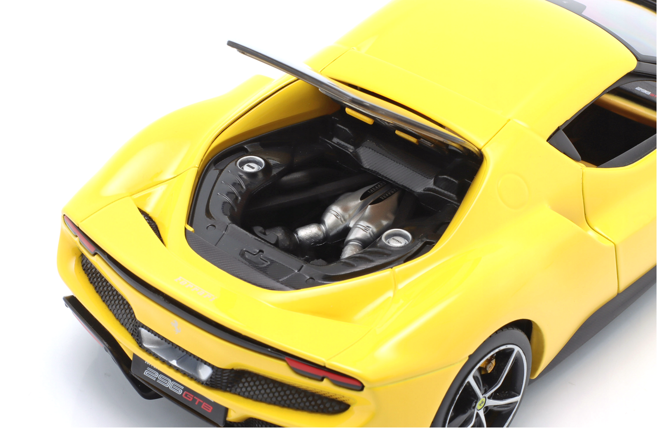 Ferrari 296 GTB 2023 yellow 1:18 Bburago