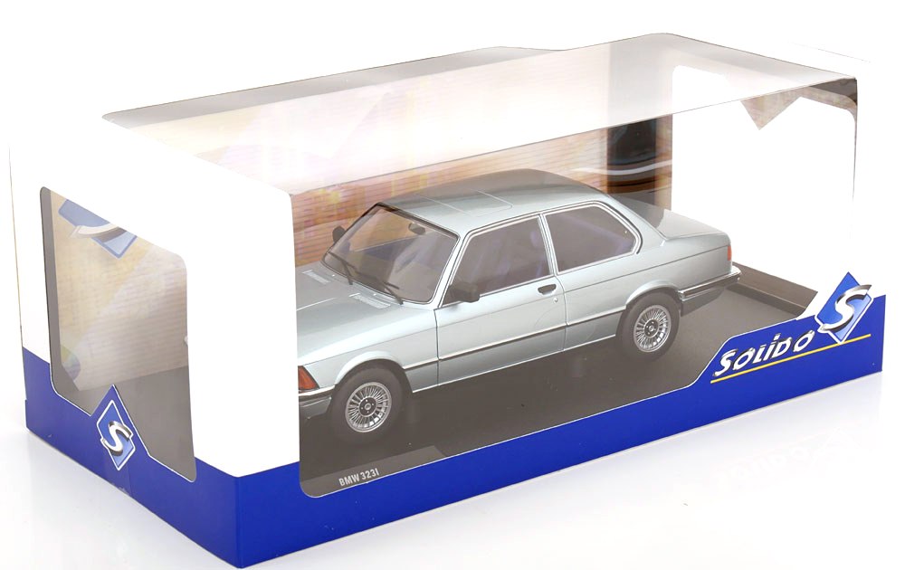 BMW E21 323I 1980 silverblue metallic 1:18 Solido