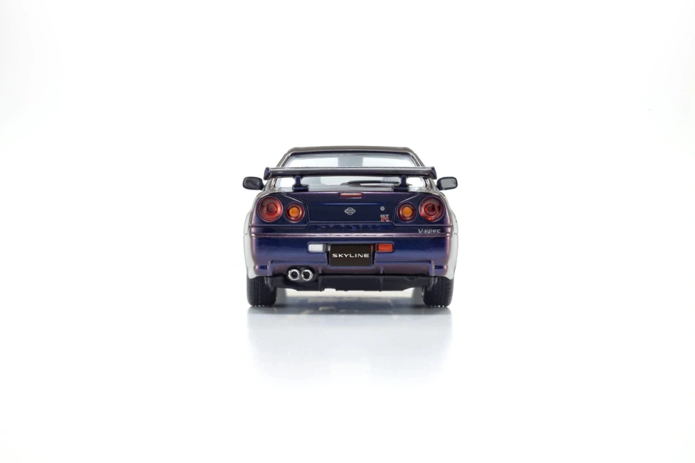 Nissan Skyline GT-R R34 V-SpecII 2001 purple 1:43 Kyosho