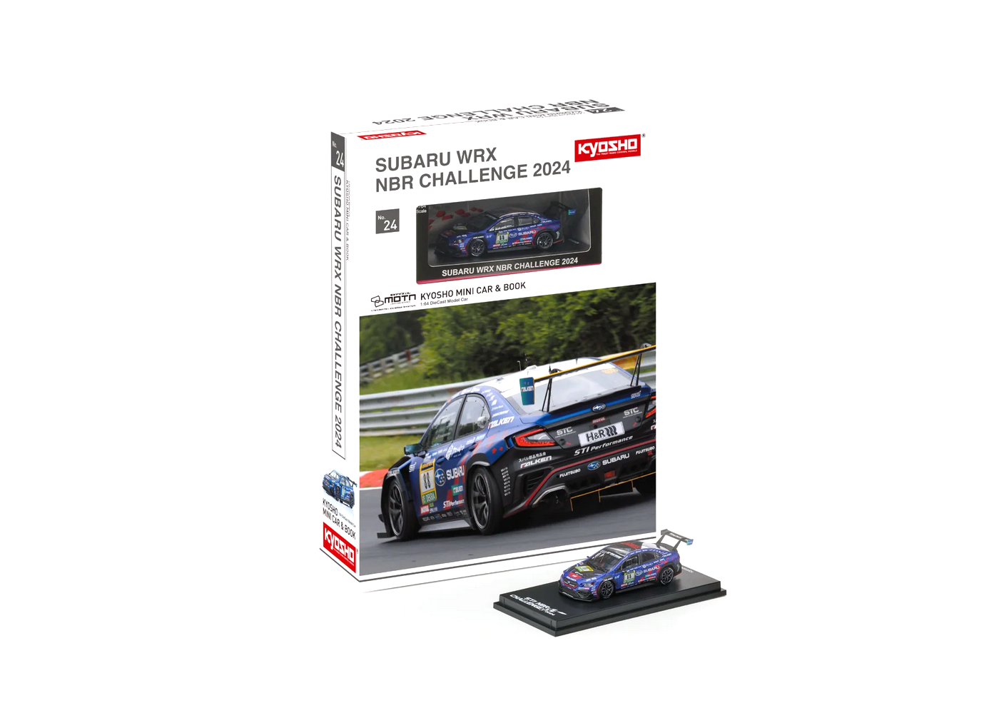Subaru WRX STI #88 C. van Dam/T.Schrick/K.Sasaki/R.Kubo NBR 2024 With LED With Book 1:64 Kyosho
