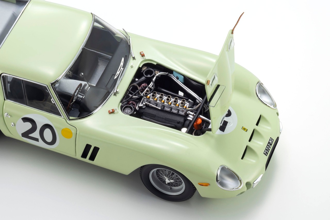 Ferrari 250 GTO 3.0L V12 Coupe Team U.D.T. Laystall Racing #20 Ireland/Gregory 24H Le Mans 1962 1:18 Kyosho