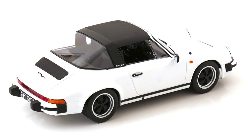 Porsche 911 SC Targa 1983 with Extra Hard Top white 1:18 KK Scale