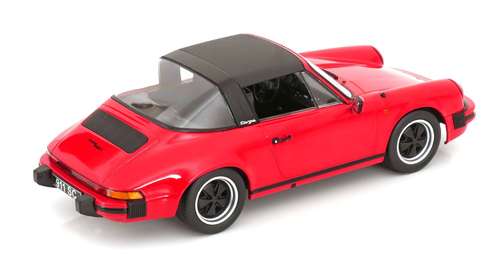Porsche 911 SC Targa 1983 with Extra Hard Top red 1:18 KK Scale