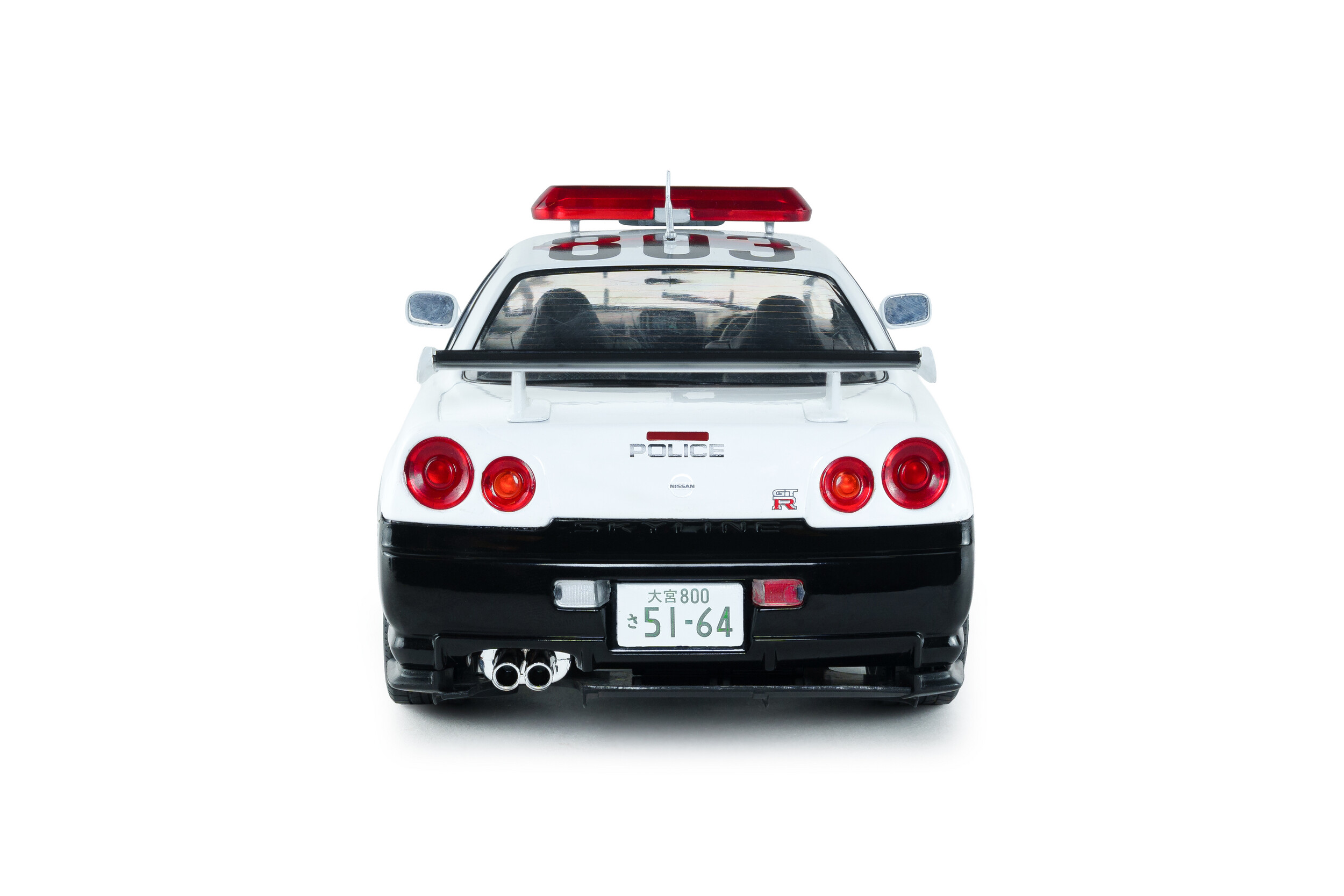 Nissan Skyline GT-R Japanese Police 1999 white 1:18 Solido