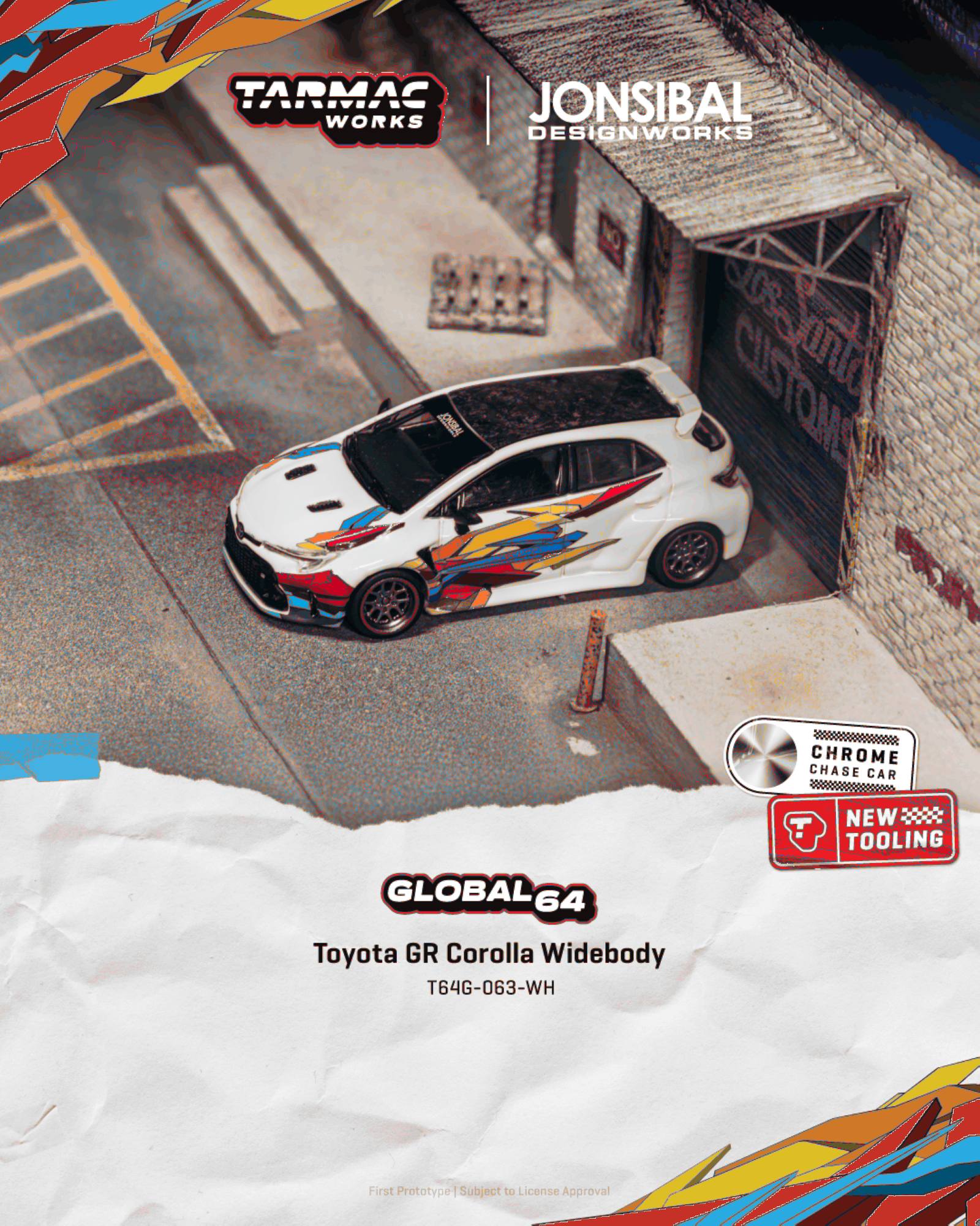 Toyota Corolla GR Widebody 2025 white 1:64 Tarmac