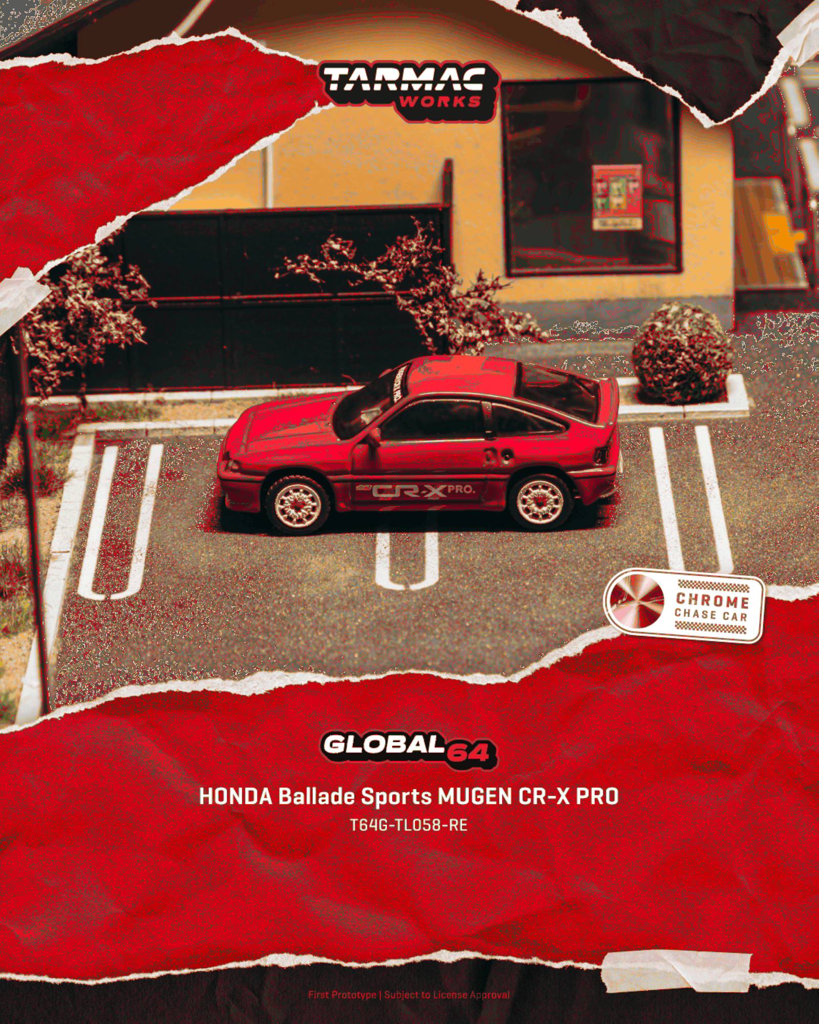 Honda Ballade 1980 Sports MUGEN *CR-X Pro* red 1:64 Tarmac