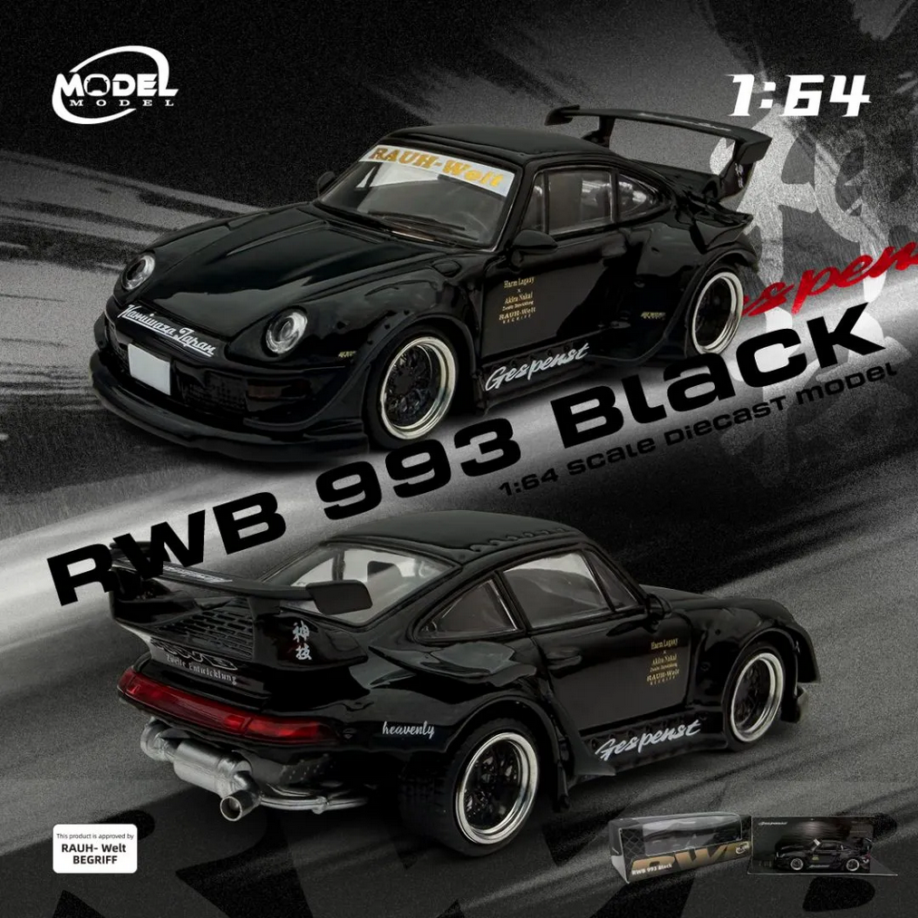Porsche RWB 993 black 1:64 ModelModel