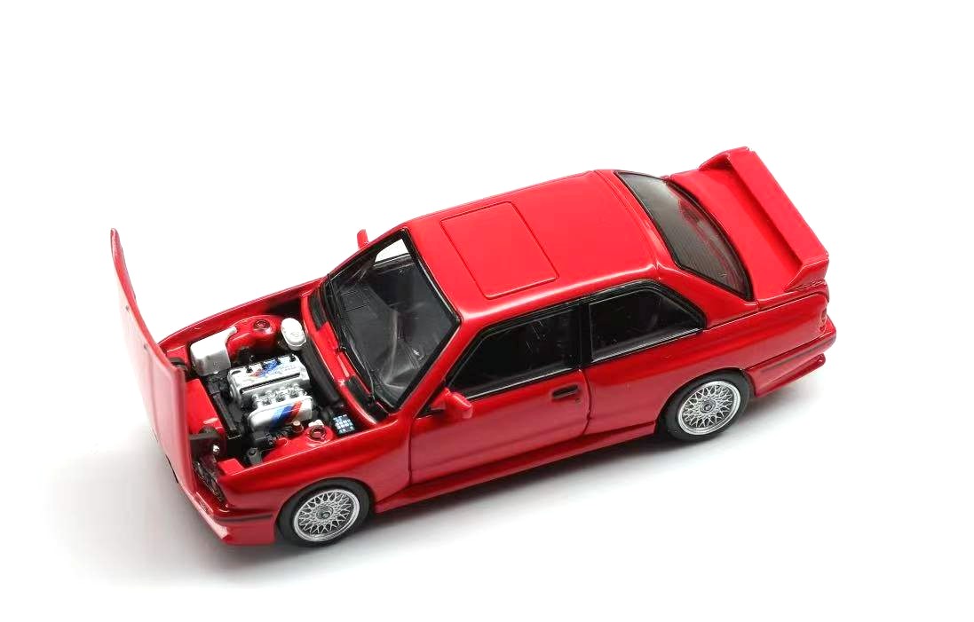 BMW E30 M3 Sport Evolution pearl red 1:64 Mortal Model