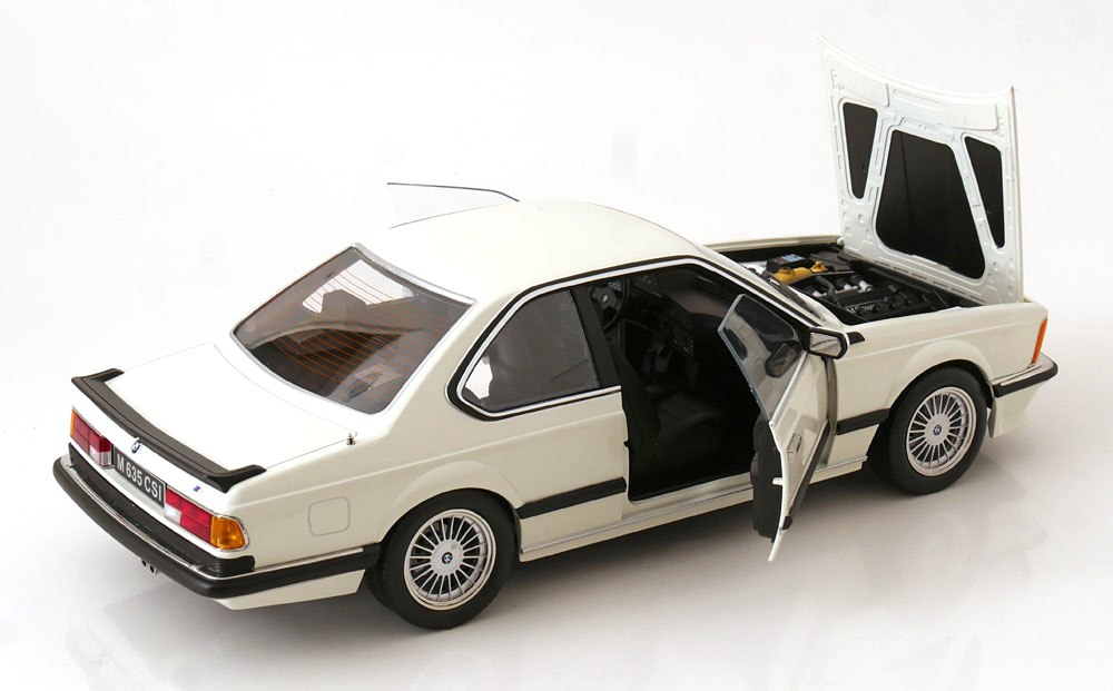 BMW M635 CSI 1987 white with Alpina Rims 1:12 KK Scale