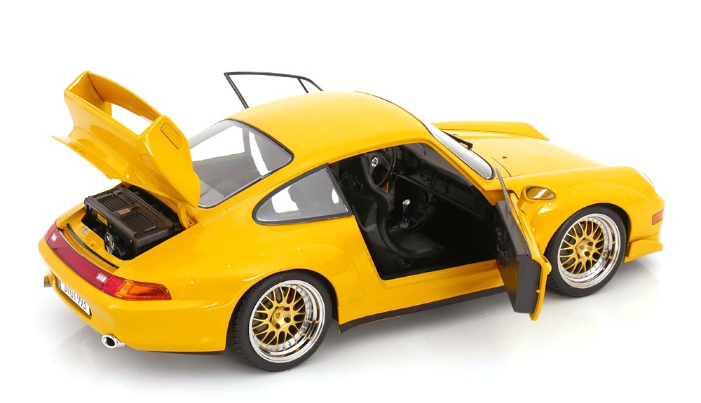 Porsche 911 993 GT2 1996 BBS Rims yellow 1:12 KK Scale