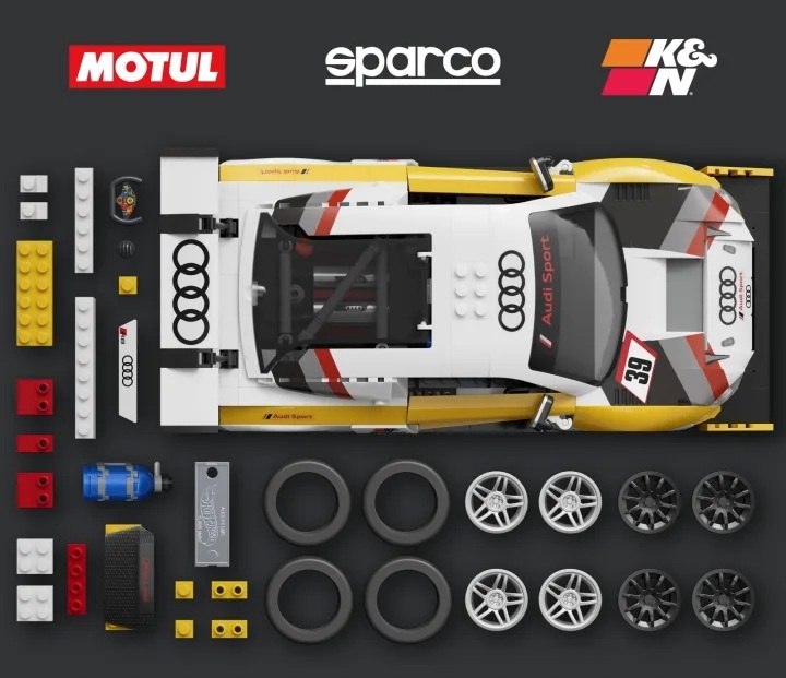Audi R8 LMS Hot Wheels *Elite Series* 2015 white/yellow 1:16 Hot Wheels Brick Shop