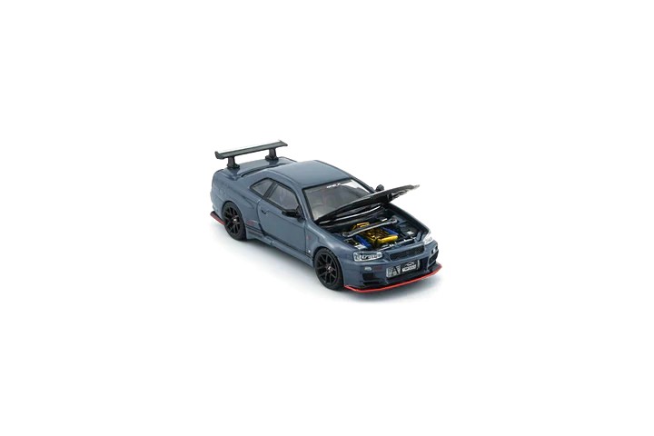Nissan BNR34 Top Secret *RHD* Tokyo Auto Salon Japan 2026 grey/carbon 1:64 BM Creations