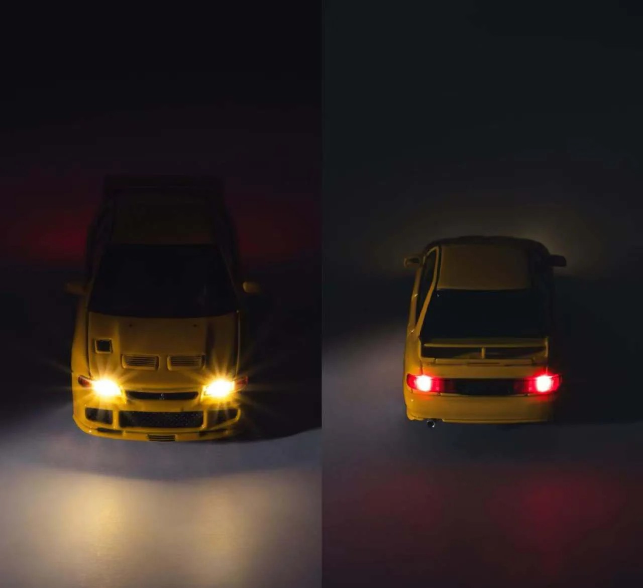 Mitsubishi Lancer Evolution III 1995 Light-Up yellow 1:64 Whelart