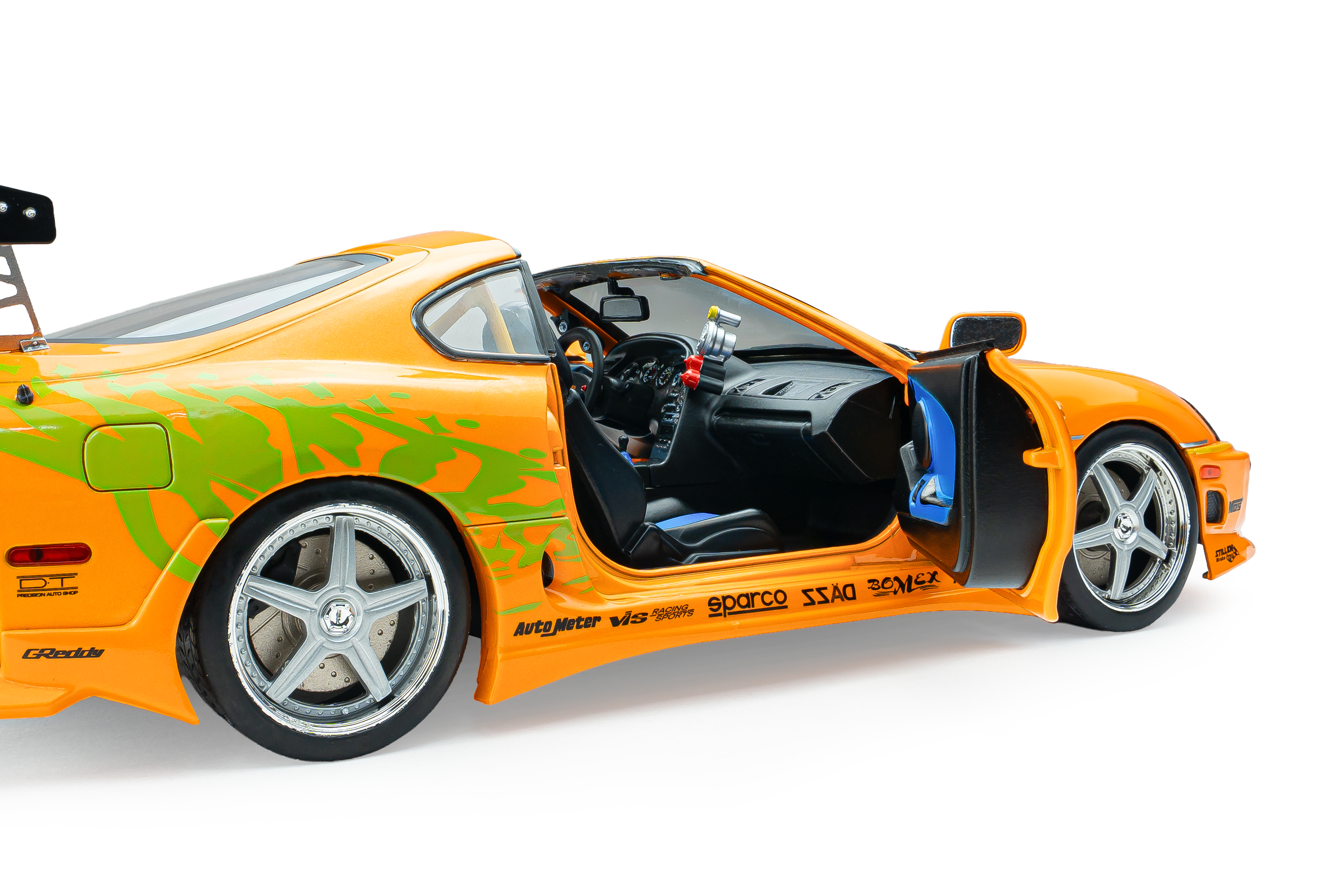 Toyota Supra MK4 A80 Fast & Furious 1 Brian Open Roof 2001 orange 1:18 Solido