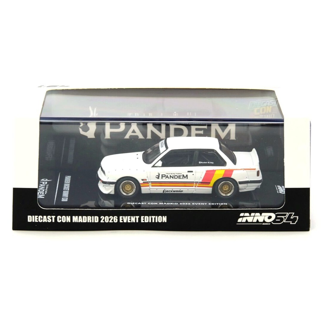 BMW E30 Pandem Rocket Bunny *Diecast Con Madrid 2026 Event Edition* matt white 1:64 Inno Models
