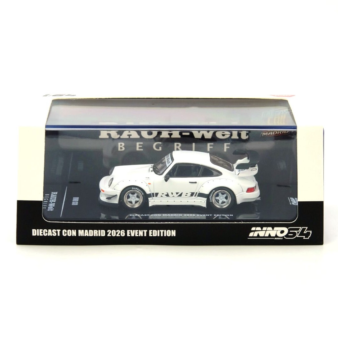 Porsche RWB 930 *Diecast Con Madrid 2026 Event Edition* matt white 1:64 Inno Models