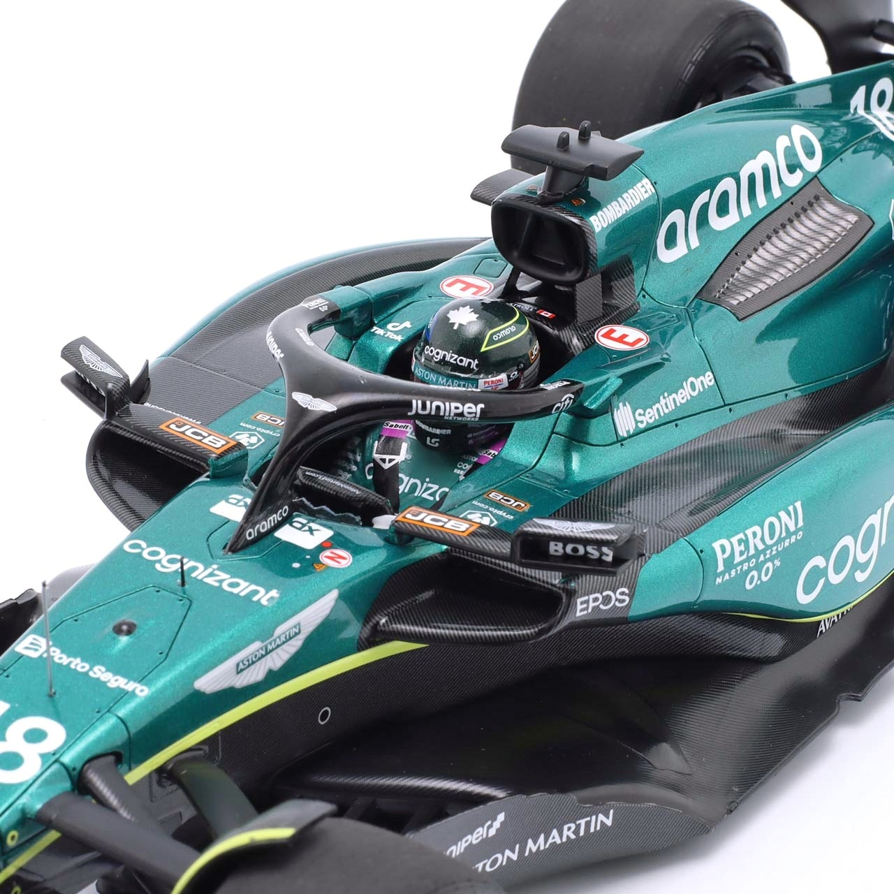 Aston Martin ARAMCO Cognizant AMR23 #18 L.Stroll Bahrain GP 2023 1:18 Minichamps 