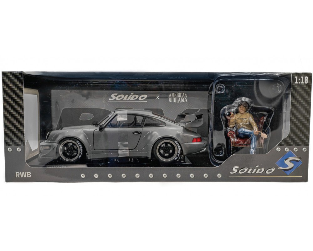 Porsche 911 RWB BodyKit 2024 Nardo Grey 1:18 Solido