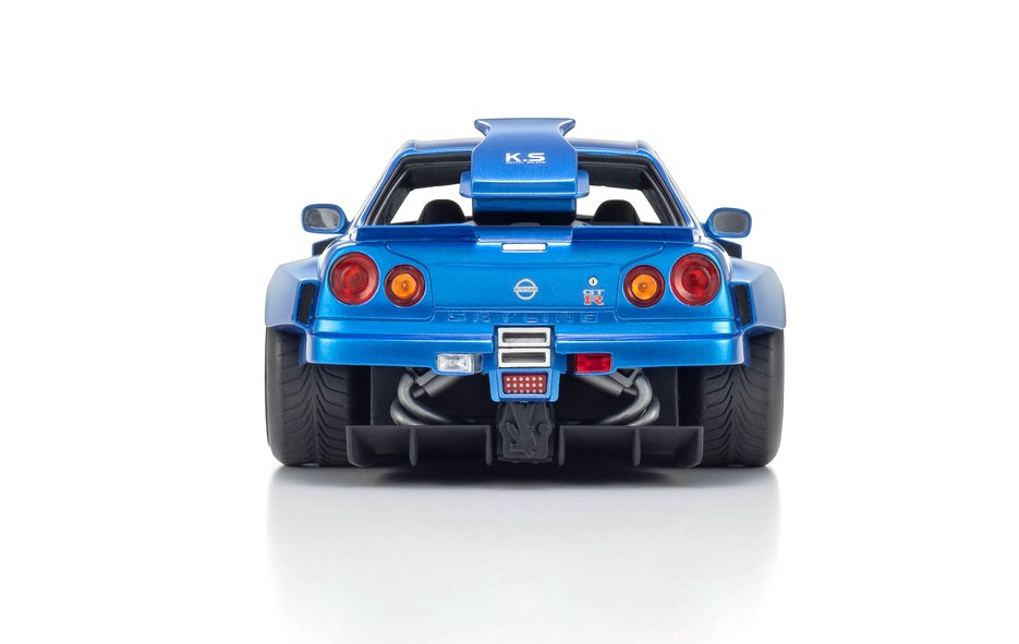 Nissan Skyline GT-R R34 Khyzyl Saleem 2007 blue 1:18 Kyosho
