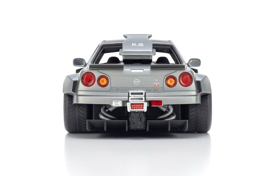 Nissan Skyline GT-R R34 Khyzyl Saleem 2007 grey 1:18 Kyosho