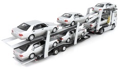 Mercedes-Benz Actross 5 1845 Truck Car Transporter 2020 grey metallic 1:43 Eligor