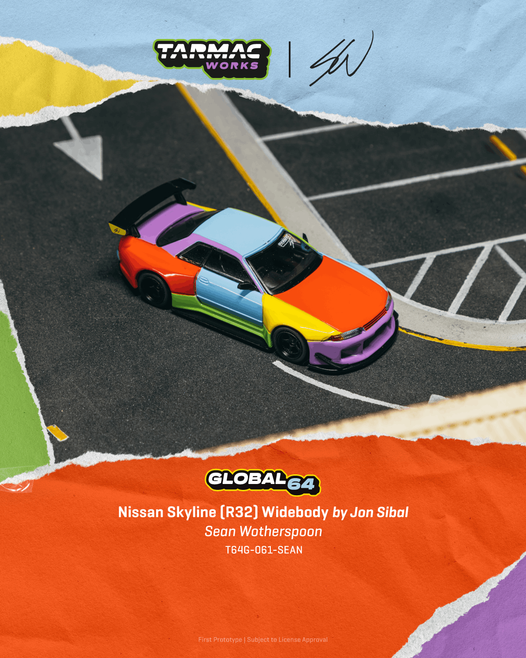 Nissan Skyline (R32) Widebody By Jan Sibal Sean Wotherspoon 2025 1:64 Tarmac