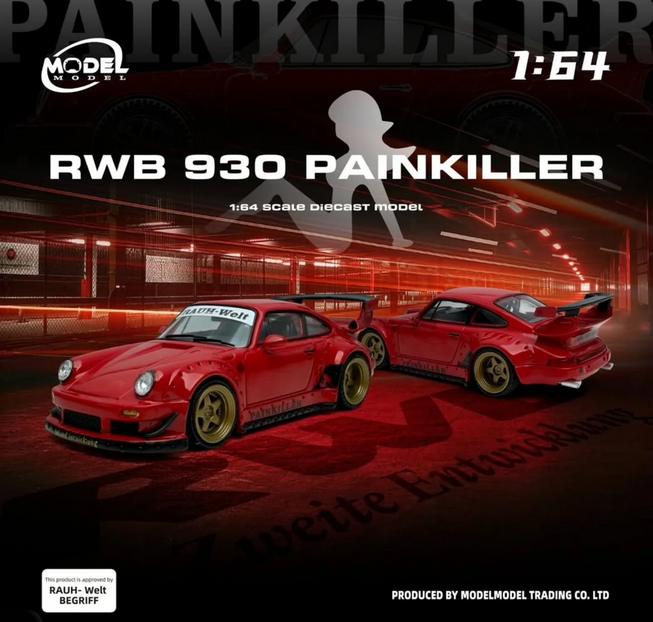 Porsche RWB 930 *Painkiller* red 1:64 ModelModel