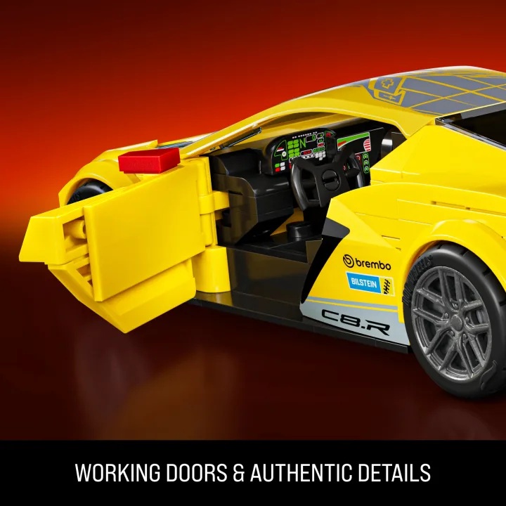 Chevrolet Corvette C8.R 2020 yellow 1:32 Hot Wheels Brick Shop